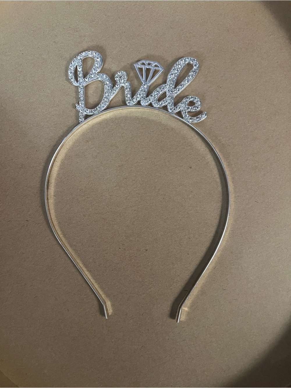 Bride Rhinestone Tiara Headband - Silver